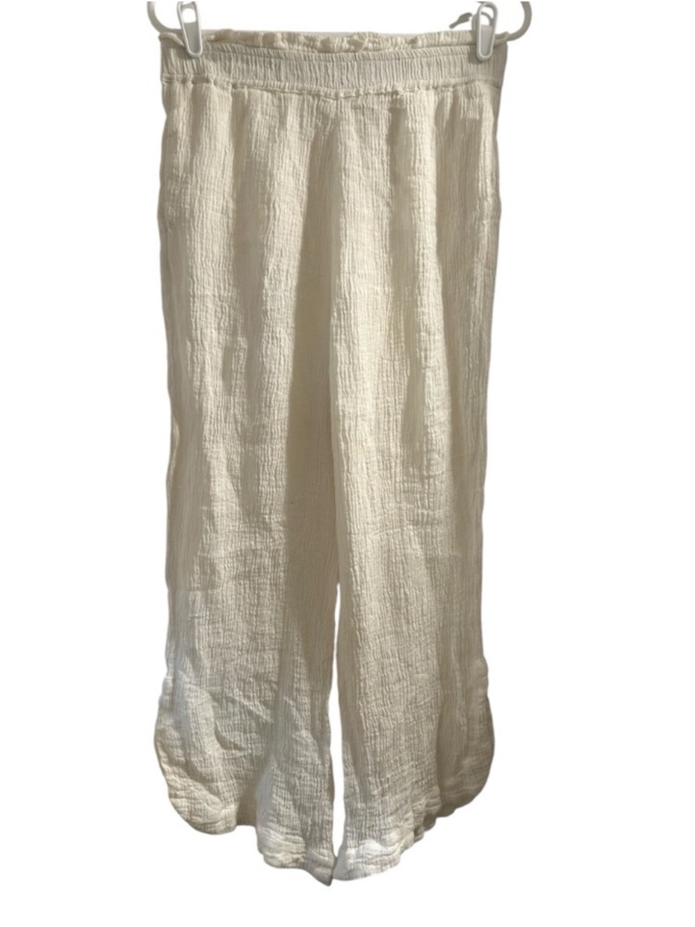 Rowie the Label Gauze Elastic Waist 100% linen Pants size Large